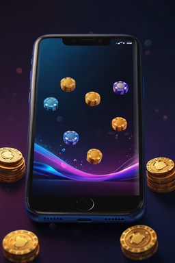 Smartphone com app de casino